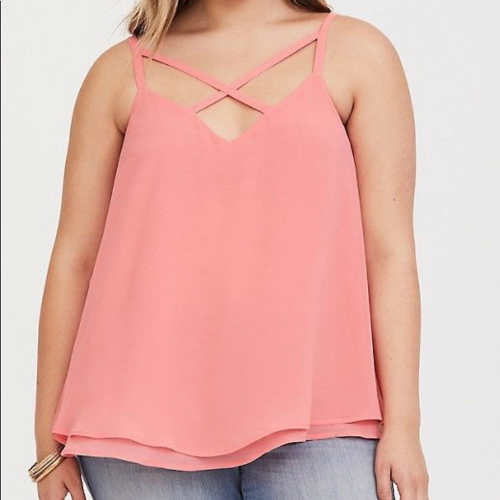Torrid Pink Strappy Tank - Picture 1 of 10
